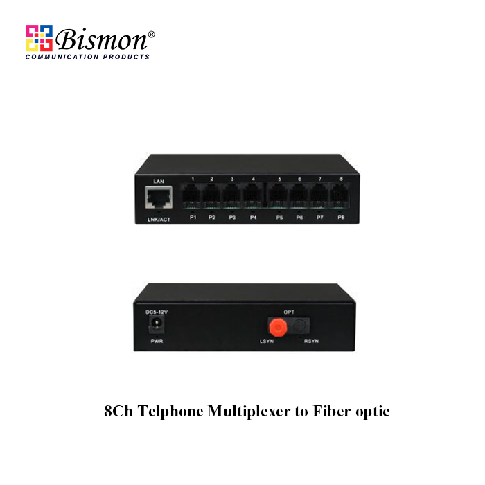 8-CH-PCM-Telephone-Multiplexer-Fiber-optic